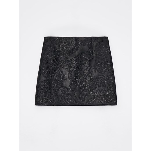 Mohito - Żakardowa spódnica mini - czarny ze sklepu Mohito w kategorii Spódnice - zdjęcie 168230223