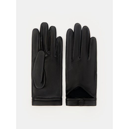 Mohito - Skórzane rękawiczki - Czarny Mohito L promocja Mohito