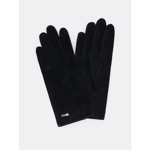 Mohito - Skórzane rękawiczki - czarny ze sklepu Mohito w kategorii Rękawiczki damskie - zdjęcie 168230801