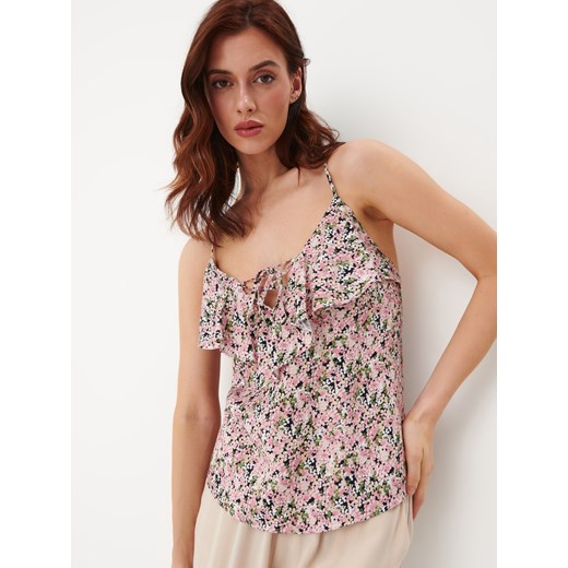 Mohito - Top w drobne kwiaty - Czarny Mohito 42 promocyjna cena Mohito