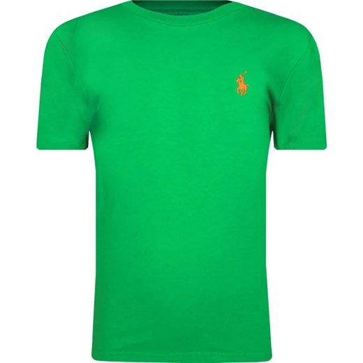 T-shirt chłopięce zielony Polo Ralph Lauren bawełniany 