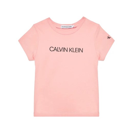 Calvin Klein Jeans T-Shirt Institutional IG0IG00380 Różowy Slim Fit 16Y MODIVO