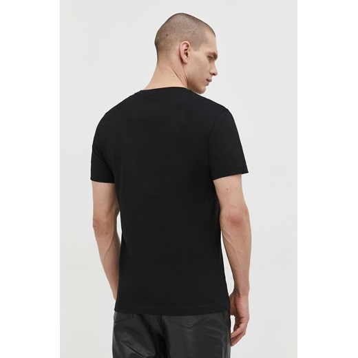 Diesel t-shirt bawełniany męski kolor czarny z aplikacją Diesel XL ANSWEAR.com