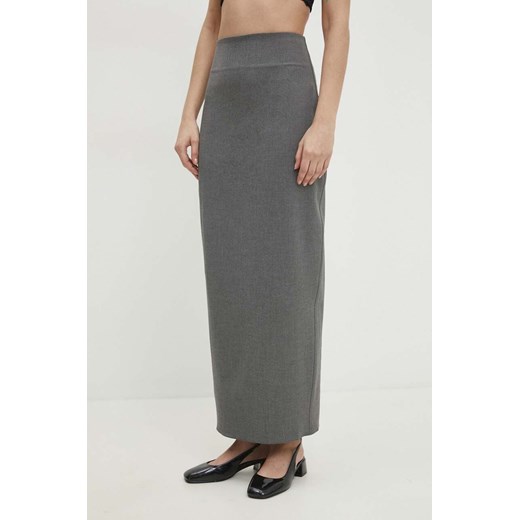 Answear Lab spódnica kolor szary maxi ołówkowa Answear Lab M ANSWEAR.com