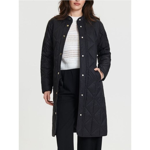 Sinsay - Płaszcz pikowany - czarny ze sklepu Sinsay w kategorii Płaszcze damskie - zdjęcie 168249842