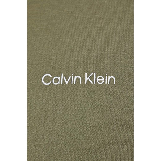 Calvin Klein t-shirt bawełniany męski kolor zielony gładki Calvin Klein L ANSWEAR.com