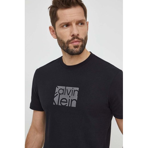 Calvin Klein t-shirt bawełniany męski kolor czarny z aplikacją ze sklepu ANSWEAR.com w kategorii T-shirty męskie - zdjęcie 168250854