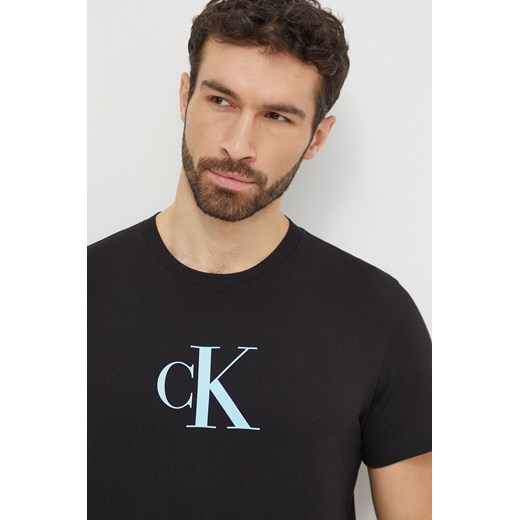 Calvin Klein t-shirt bawełniany męski kolor czarny z nadrukiem ze sklepu ANSWEAR.com w kategorii T-shirty męskie - zdjęcie 168250864