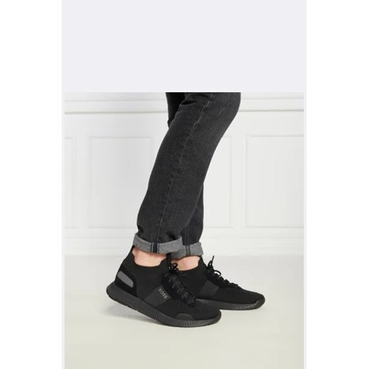 BOSS BLACK Sneakersy Titanium_Runn_knst_N | z dodatkiem skóry 40 Gomez Fashion Store