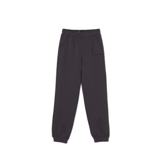 Cropp - Ciemnoszare dresowe joggery z haftem - szary ze sklepu Cropp w kategorii Spodnie damskie - zdjęcie 168254113