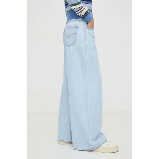 Levi&apos;s jeansy BAGGY WIDE LEG damskie kolor niebieski 27/30 ANSWEAR.com