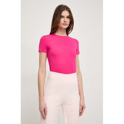 Pinko t-shirt damski kolor różowy 102955.A1L0 ze sklepu ANSWEAR.com w kategorii Bluzki damskie - zdjęcie 168256434