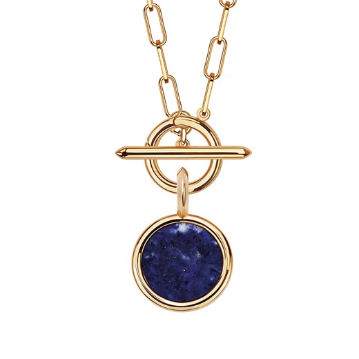 Zawieszka srebrna pozłacana z lapis lazuli - Medaliony ze sklepu YES.pl w kategorii Zawieszki - zdjęcie 168256764