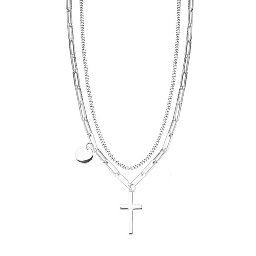 Naszyjnik srebrny - krzyżyk - Simple ze sklepu YES.pl w kategorii Naszyjniki - zdjęcie 168256891