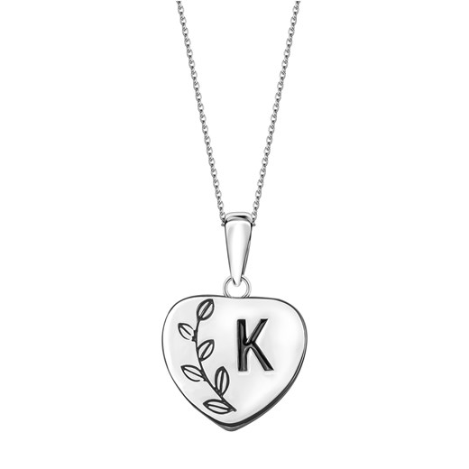 Zawieszka srebrna z czarną emalią - serce - Hearts ze sklepu YES.pl w kategorii Zawieszki - zdjęcie 168256922