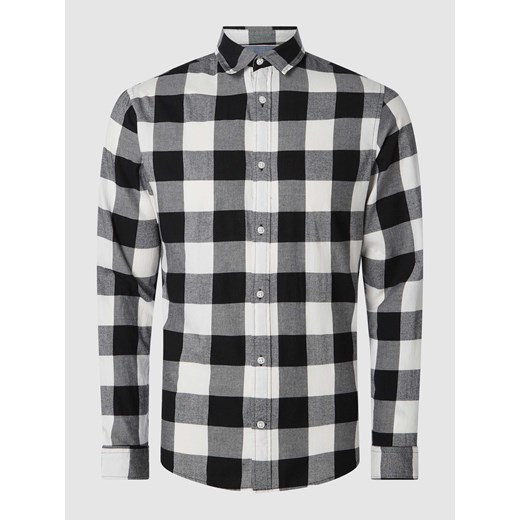 Koszula casualowa o kroju regular fit z diagonalu model ‘Gingham’ ze sklepu Peek&Cloppenburg  w kategorii Koszule męskie - zdjęcie 168258574