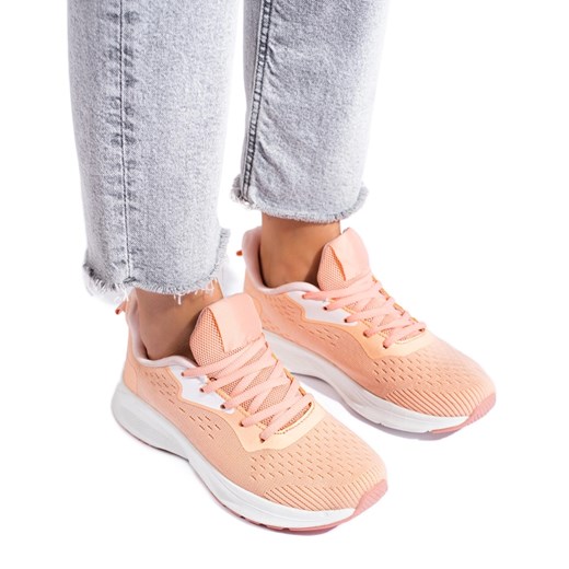 TRENDI Wiązane Buty Sportowe pomarańczowe Trendi 37 ButyModne.pl