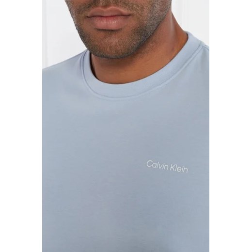 T-shirt męski niebieski Calvin Klein z krótkim rękawem casualowy 