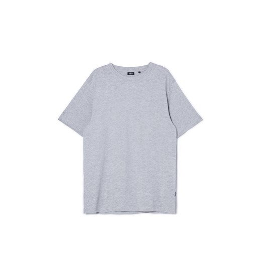 Cropp - Szara bawełniana koszulka - jasny szary ze sklepu Cropp w kategorii T-shirty męskie - zdjęcie 168266162