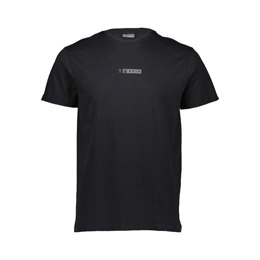 Czarny t-shirt męski Hummel z krótkimi rękawami 