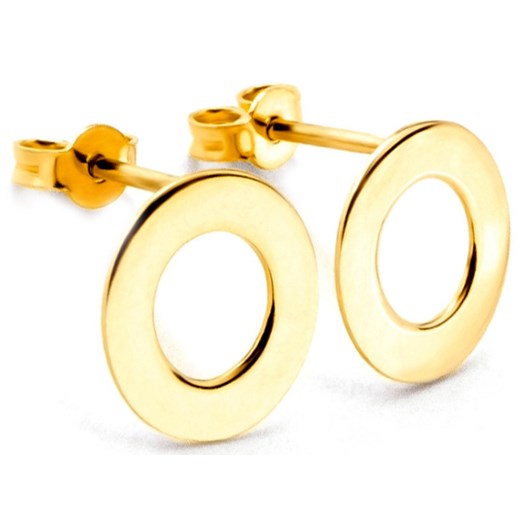 złote kolczyki 333 celebrytki ringi kółeczka 8kt gładkie wkrętki na prezent Lovrin LOVRIN okazyjna cena
