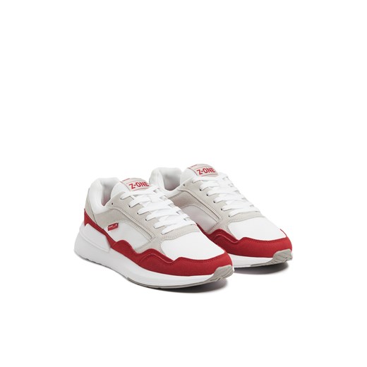 Cropp - Niskie biało-czerwone sneakersy - czerwony ze sklepu Cropp w kategorii Buty sportowe męskie - zdjęcie 168270542