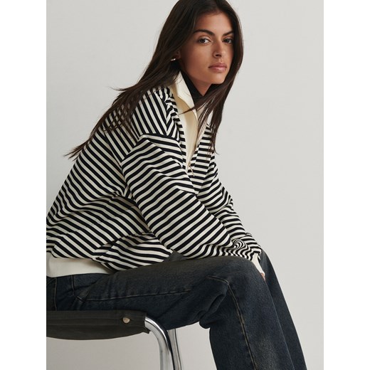 Reserved - Bluza ze stójką na suwak - wielobarwny ze sklepu Reserved w kategorii Bluzy damskie - zdjęcie 168271084