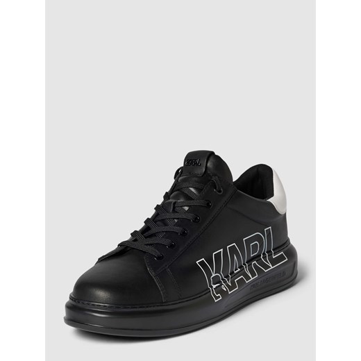 Sneakersy skórzane z nadrukiem z logo ze sklepu Peek&Cloppenburg  w kategorii Trampki męskie - zdjęcie 168272222