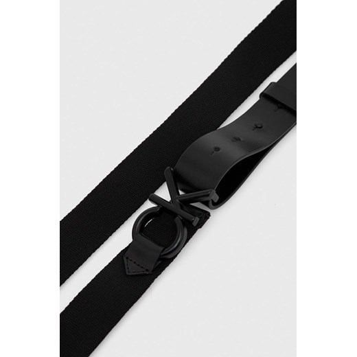 Calvin Klein pasek męski kolor czarny ze sklepu ANSWEAR.com w kategorii Paski męskie - zdjęcie 168278094