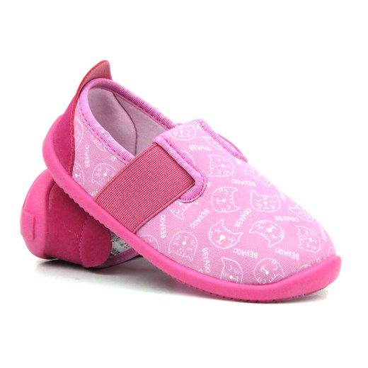 Miękkie kapcie, buty dziecięce - BEFADO 901X017, różowe ze sklepu ulubioneobuwie w kategorii Kapcie dziecięce - zdjęcie 168279124