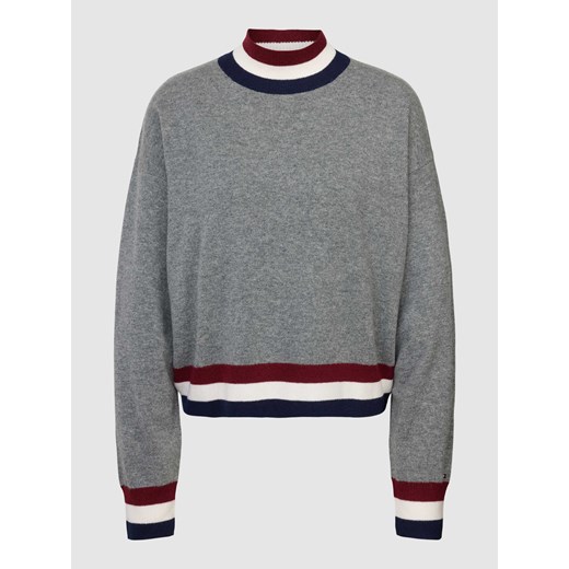 Sweter z wełny z domieszką kaszmiru i paskami w kontrastowym kolorze ze sklepu Peek&Cloppenburg  w kategorii Swetry damskie - zdjęcie 168279980