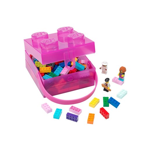 LEGO Pojemnik &quot;Brick 4&quot; w kolorze fioletowym na lunch - 16,5 x 11,6 x Lego onesize okazja Limango Polska