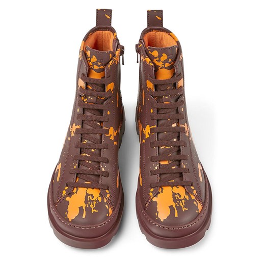 Camper Skórzane botki w kolorze brązowo-pomarańczowym Camper 40 Limango Polska okazyjna cena