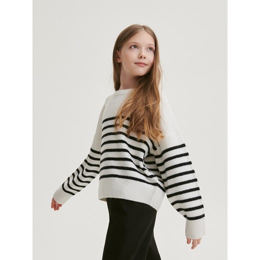 Reserved - Sweter w paski - wielobarwny ze sklepu Reserved w kategorii Swetry dziewczęce - zdjęcie 168282970