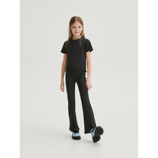 Reserved - Spodnie flare - ciemnoszary ze sklepu Reserved w kategorii Spodnie dziewczęce - zdjęcie 168283231