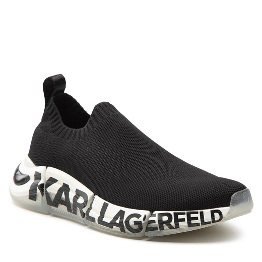 Sneakersy KARL LAGERFELD KL63213 Black Knit Textile Karl Lagerfeld 39 okazja eobuwie.pl