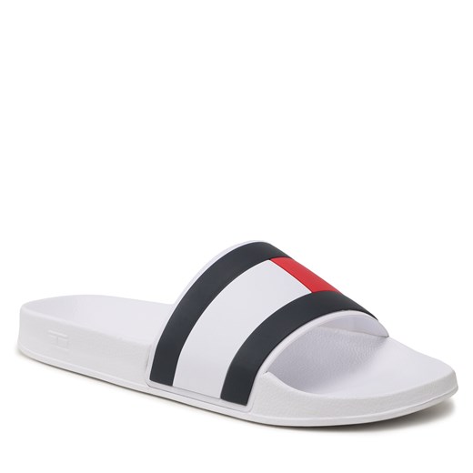 Klapki Tommy Hilfiger Rubber Th Flag Pool FM0FM04236 White YBR Tommy Hilfiger 44 eobuwie.pl