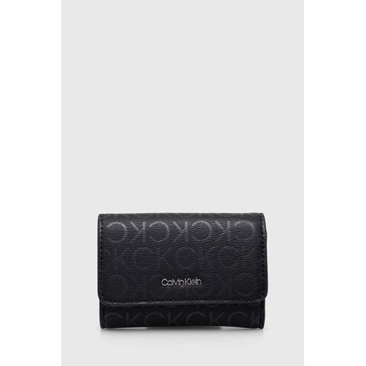 Calvin Klein portfel damski kolor czarny ze sklepu ANSWEAR.com w kategorii Portfele damskie - zdjęcie 168291050