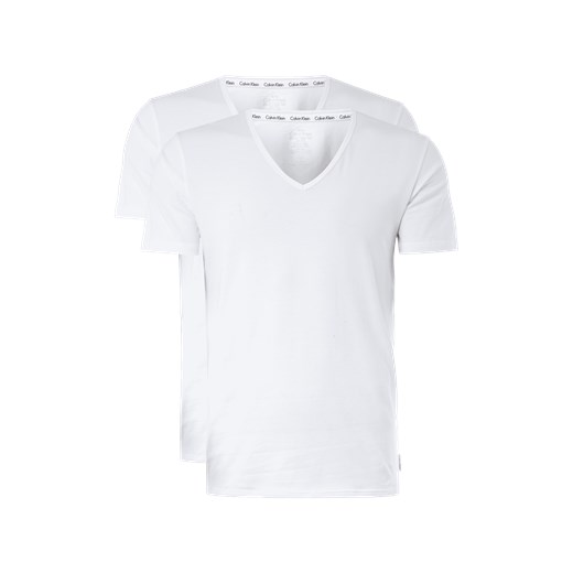 T-shirt z dekoltem w serek - zestaw 2 szt. ze sklepu Peek&Cloppenburg  w kategorii Podkoszulki męskie - zdjęcie 168292172