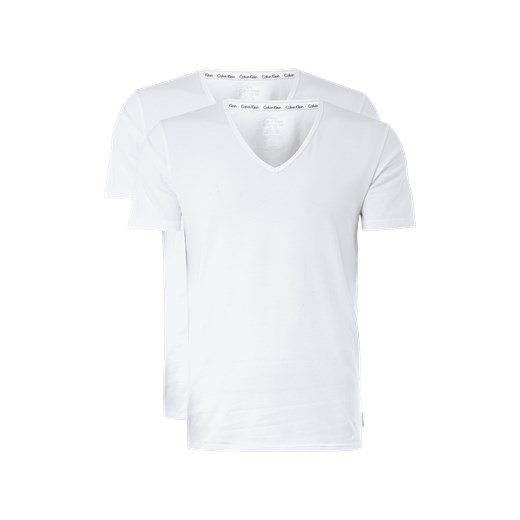 T-shirt z dekoltem w serek - zestaw 2 szt. ze sklepu Peek&Cloppenburg  w kategorii T-shirty męskie - zdjęcie 168292172