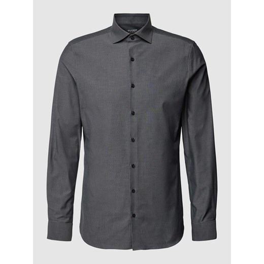 Koszula biznesowa o kroju body fit z kołnierzykiem typu kent ze sklepu Peek&Cloppenburg  w kategorii Koszule męskie - zdjęcie 168293541