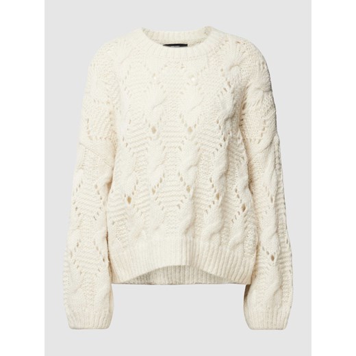 Sweter z dzianiny z ażurowym wzorem model ‘ISLAND’ ze sklepu Peek&Cloppenburg  w kategorii Swetry damskie - zdjęcie 168293851