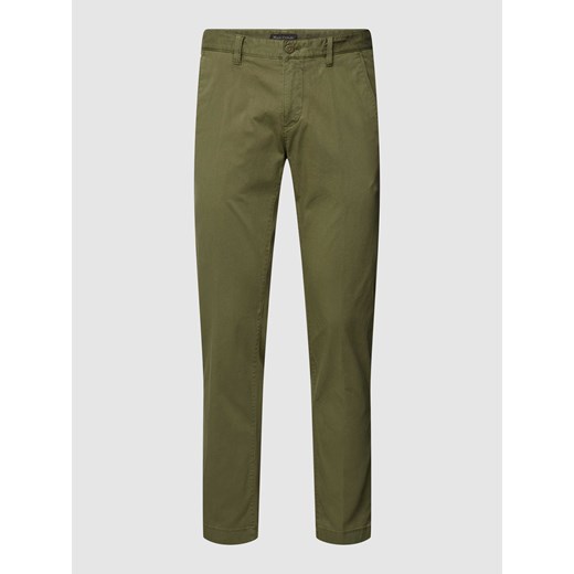 Spodnie o kroju shaped fit w jednolitym kolorze ze sklepu Peek&Cloppenburg  w kategorii Spodnie męskie - zdjęcie 168294351