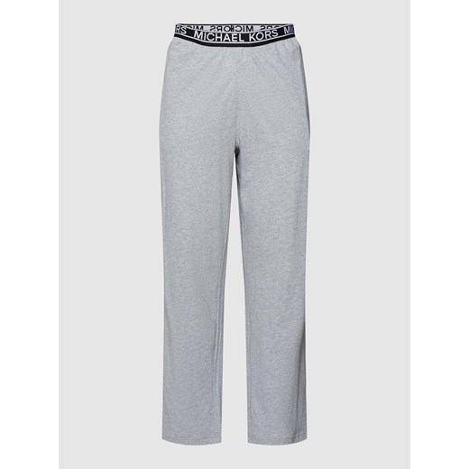 Spodnie dresowe z czystej bawełny z elastycznym paskiem z logo ze sklepu Peek&Cloppenburg  w kategorii Spodnie męskie - zdjęcie 168294724