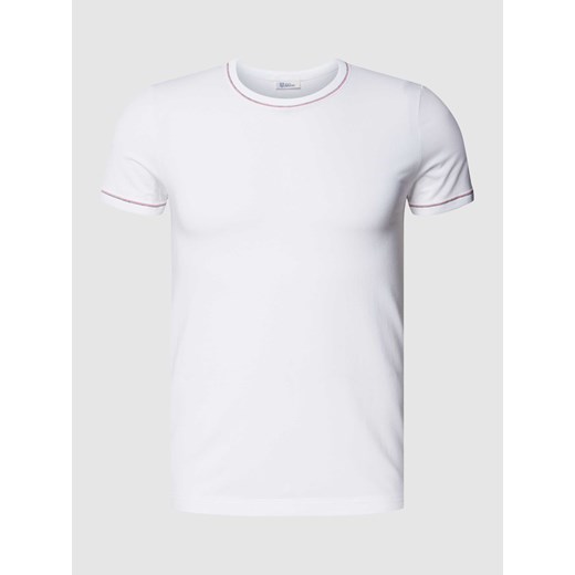 T-shirt z prążkowanym,okrągłym dekoltem model ‘Loren’ ze sklepu Peek&Cloppenburg  w kategorii T-shirty męskie - zdjęcie 168296634