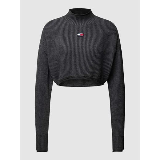 Sweter krótki z dzianiny z naszywką z logo ze sklepu Peek&Cloppenburg  w kategorii Swetry damskie - zdjęcie 168296701