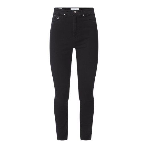 Jeansy z wysokim stanem o kroju super skinny fit z dodatkiem streczu ze sklepu Peek&Cloppenburg  w kategorii Jeansy damskie - zdjęcie 168297592