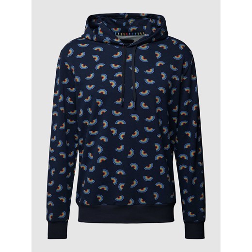 Bluza z kapturem i nadrukiem na całej powierzchni model ‘LOVE’ ze sklepu Peek&Cloppenburg  w kategorii Bluzy męskie - zdjęcie 168297831