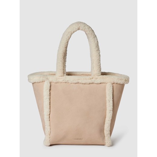 Torba shopper ze skóry welurowej model ‘Ada’ ze sklepu Peek&Cloppenburg  w kategorii Torby Shopper bag - zdjęcie 168298313