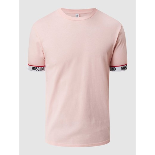 T-shirt z wykończeniami w kontrastowym kolorze model ‘Basic Logotape’ ze sklepu Peek&Cloppenburg  w kategorii T-shirty męskie - zdjęcie 168298824